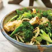 Roasted cauliflower, broccoli and fennel