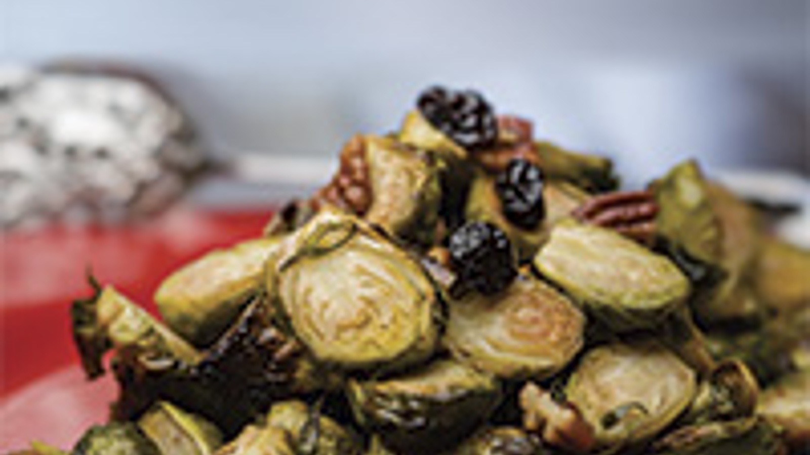 Roasted Brussels sprouts with apples, cherries and pecans