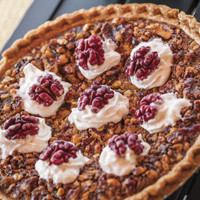 Bourbon red walnut pie