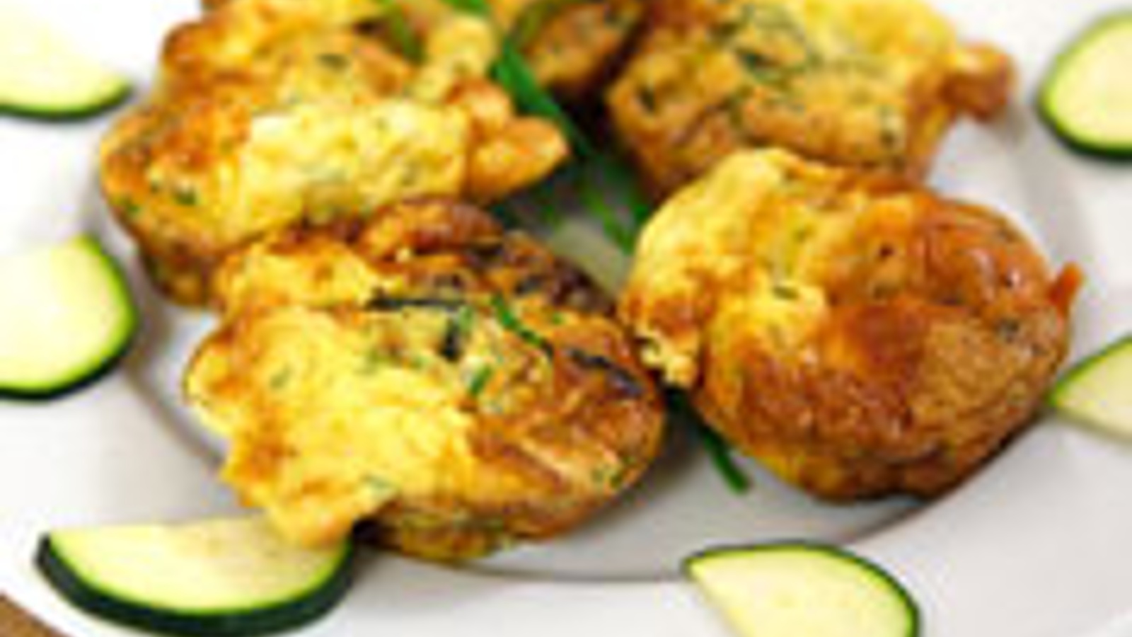 Zucchini frittatas with Pecorino cheese and chives