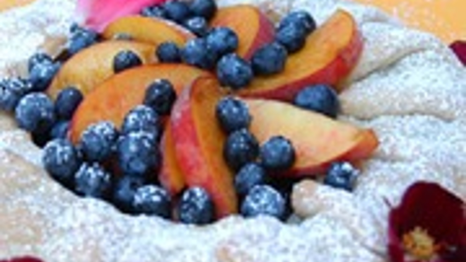 Peach blueberry galette