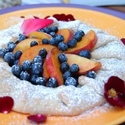 Peach blueberry galette