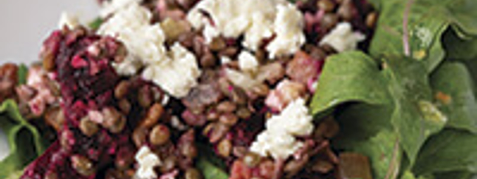 Beet and lentil salad