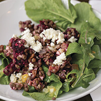 Beet and lentil salad