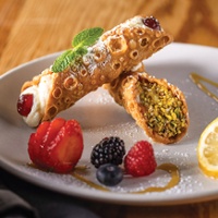 Lemon ricotta cannoli