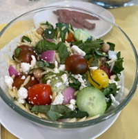 Orzo Salad and Wine