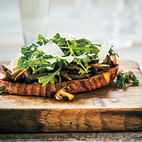 Mushroom bruschetta salad