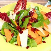 Salad with Fuyu persimmons