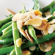 Toasted almond green bean sautee