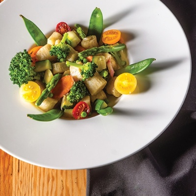 Gnocchi with spring vegetables