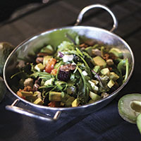 Kale salad with agave lime dressing