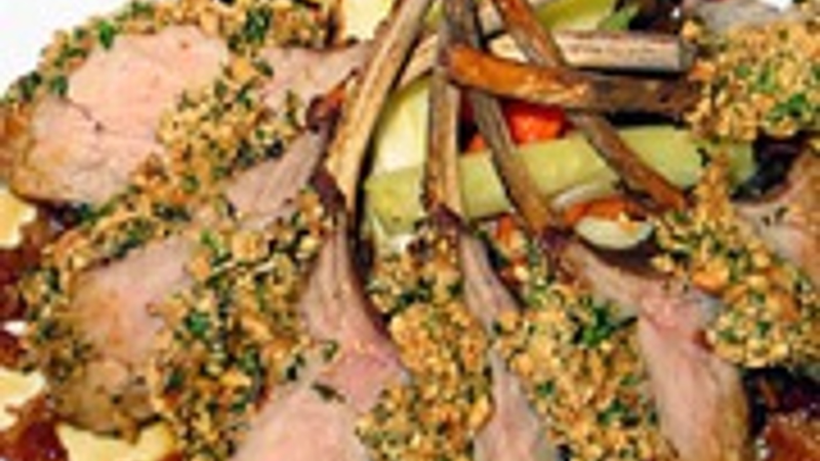 Cashew encrusted rack of veal