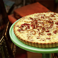 Pancetta and fennel tart