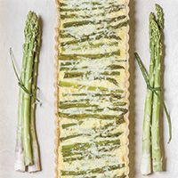 Asparagus, feta and chive quiche