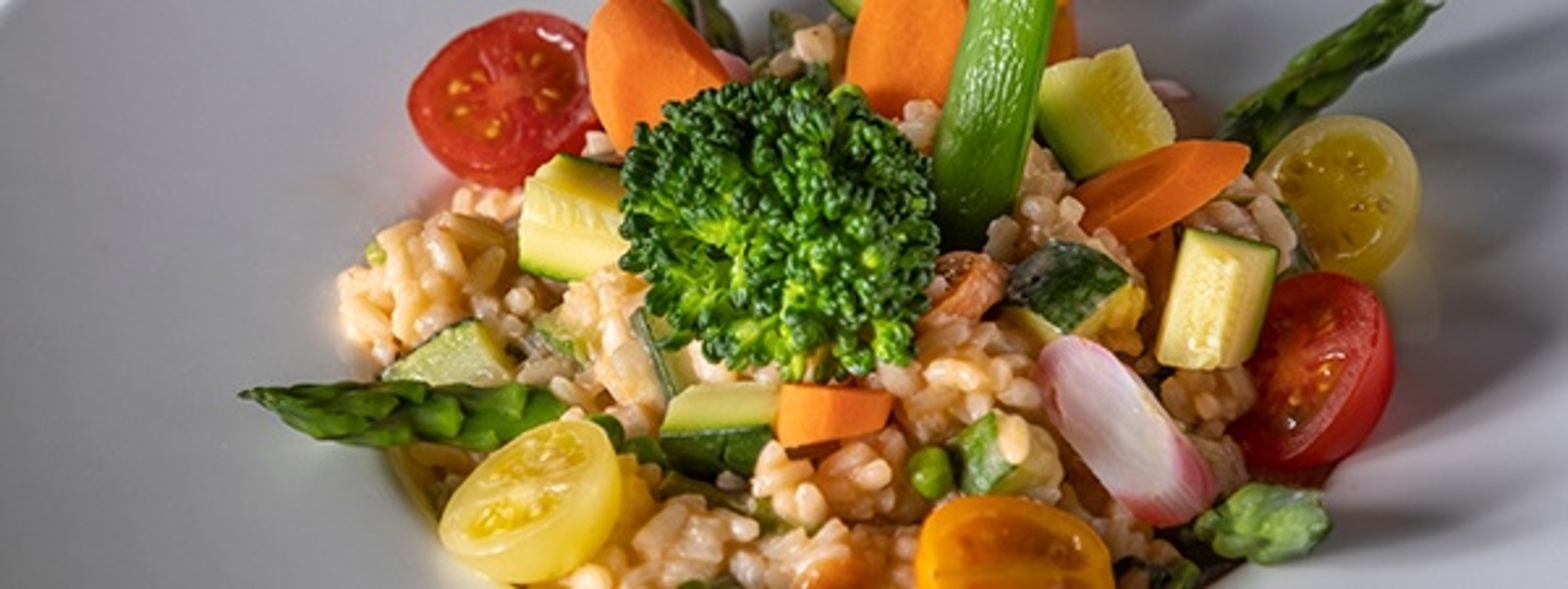 Risotto primavera with California spring vegetables