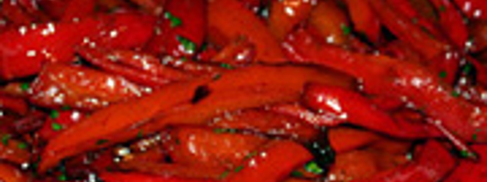 Pan-fried peppers with balsamic vinegar