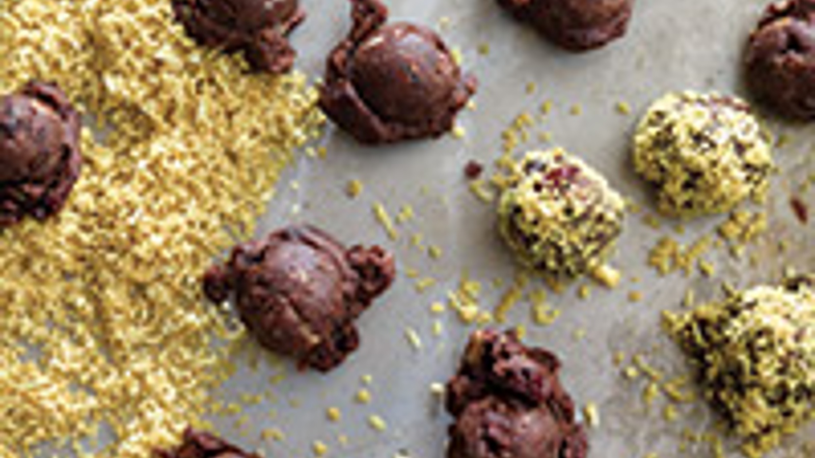 Chocolate cherry walnut truffles