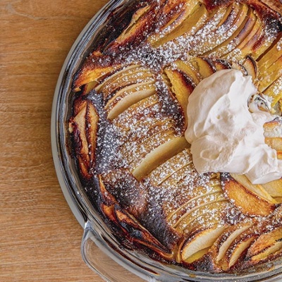 Pear and almond clafoutis