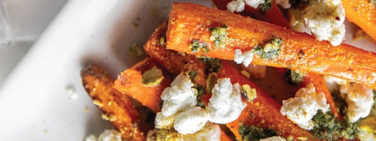 Roasted carrots with carrot top pesto