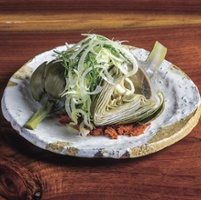 Artichokes and 'nduja spread