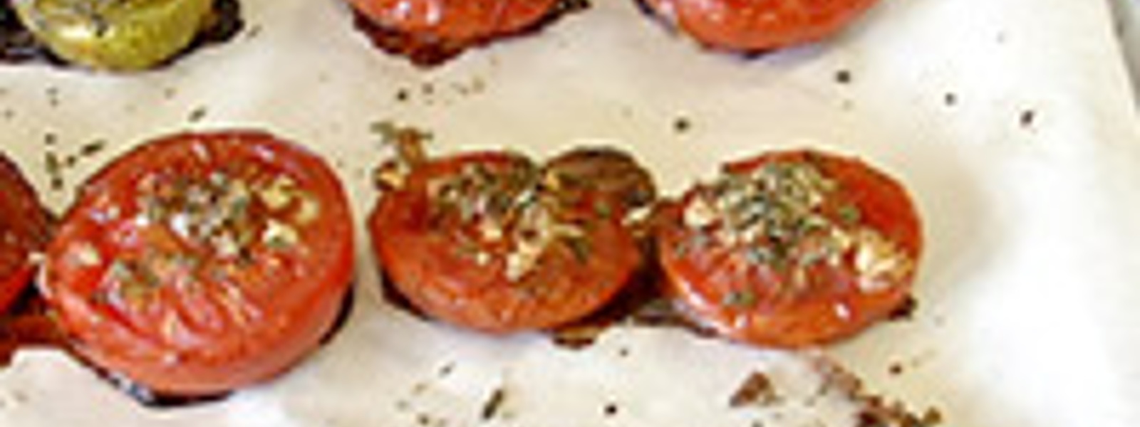 Oven-roasted tomatoes with garlic