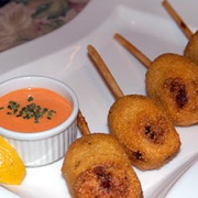 Jalapeno shrimp corn dogs