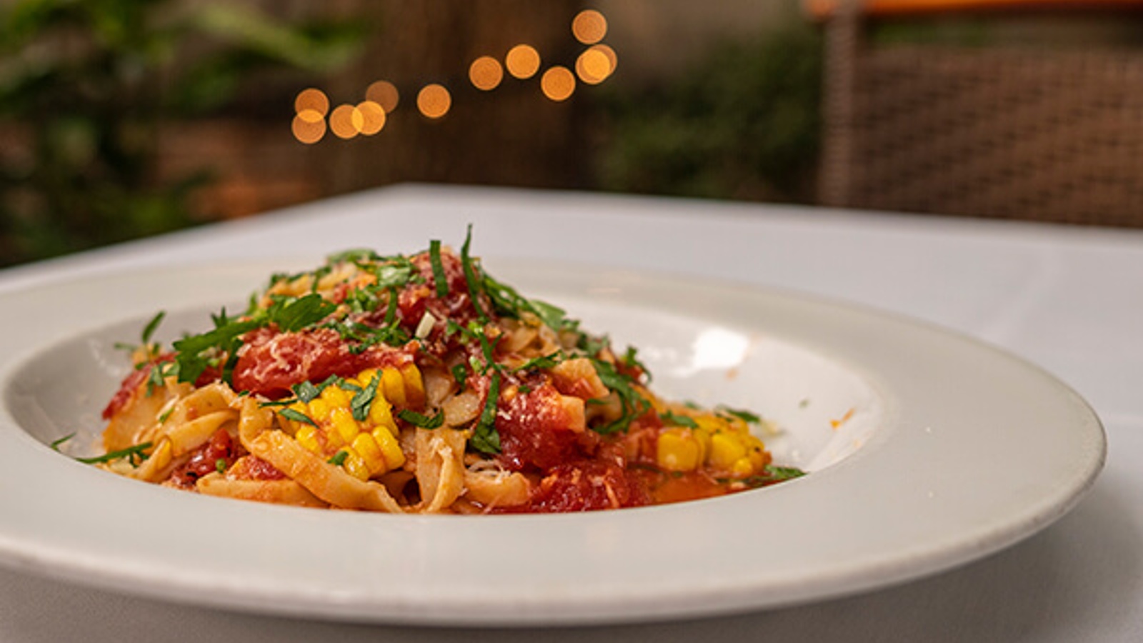 Tomato pasta with gremolata