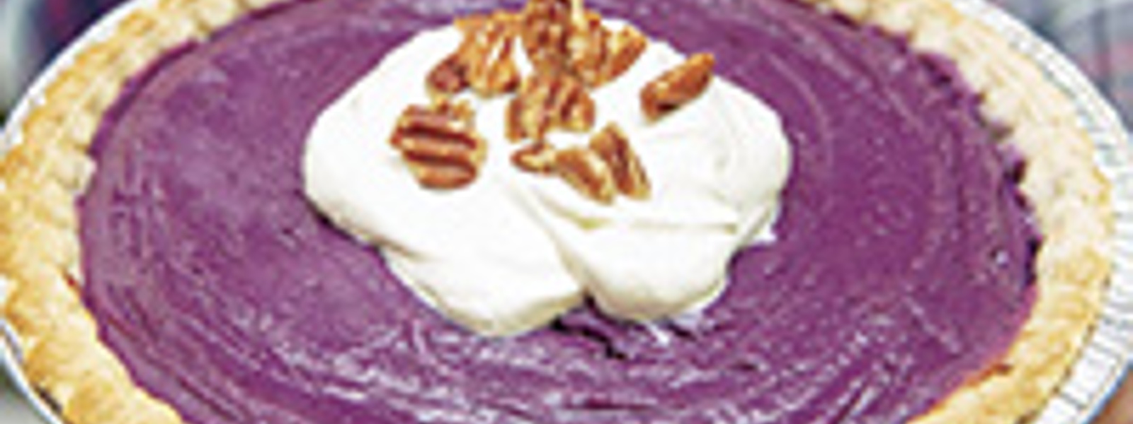 Stokes Purple sweet potato pie with maple whipped cream