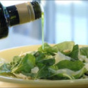 Citrus olive oil laced arugula salad