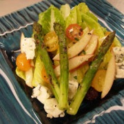 Spring salad featuring blue cheese