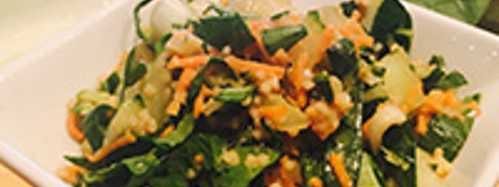 Couscous and bok choy salad with peanut lime dressing