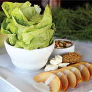 Placer County nectarine lettuce cups