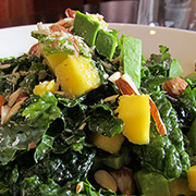 Kale, mango and avocado salad