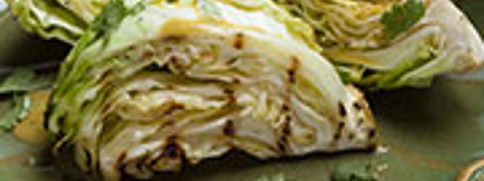 Grilled cabbage with lime dressing