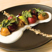 Grilled Mission fig and beet salad