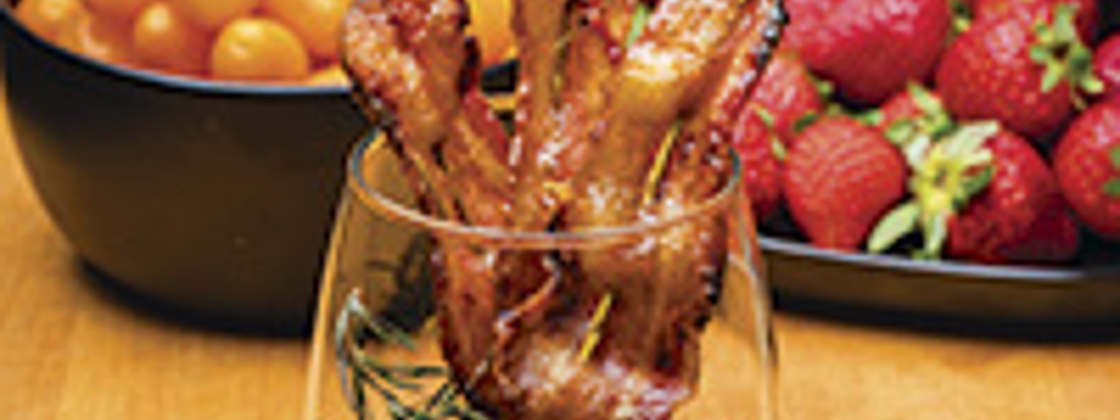 Candied rosemary bacon