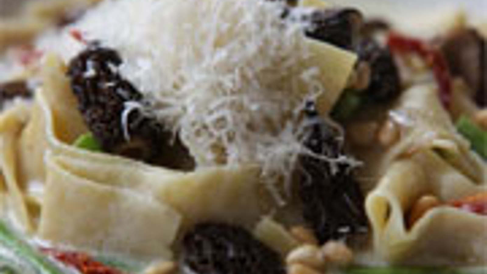 Pappardelle pasta with morels and mascarpone