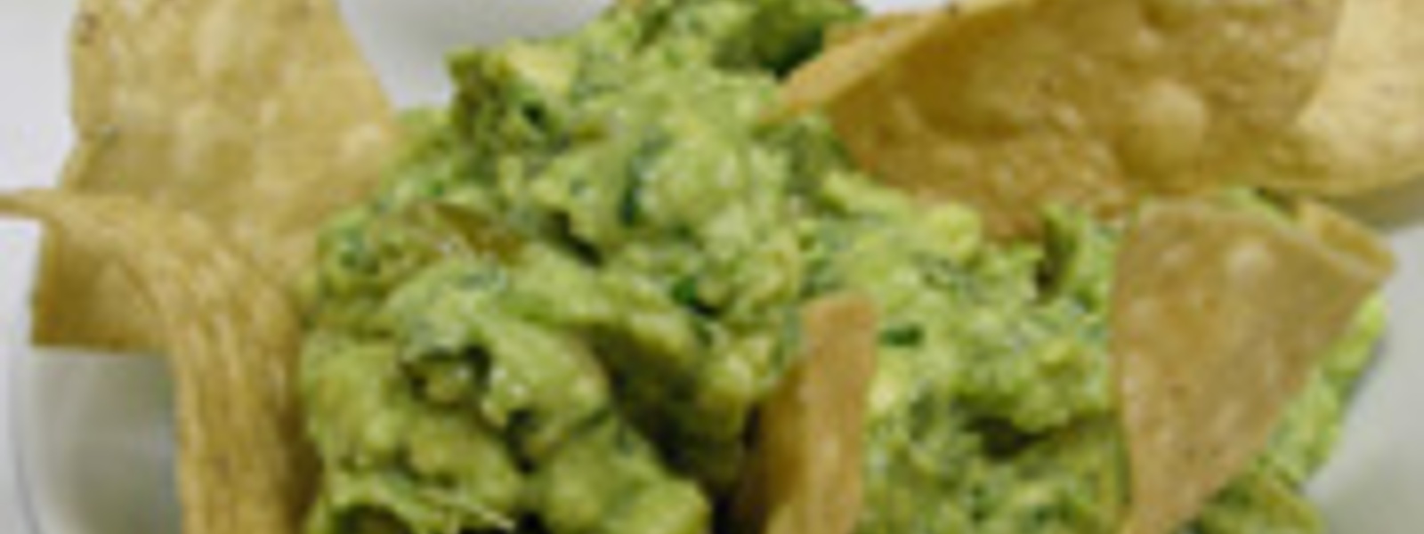 Guacamole with homemade tortilla chips