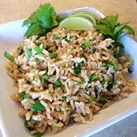 Lime cilantro brown rice