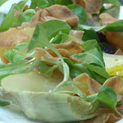 Artichoke heart salad with roasted beets