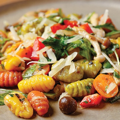 Gnocchi with fresh vegetables