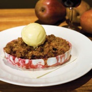 Pear huckleberry crisp