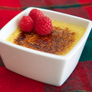 Eggnog creme brulee