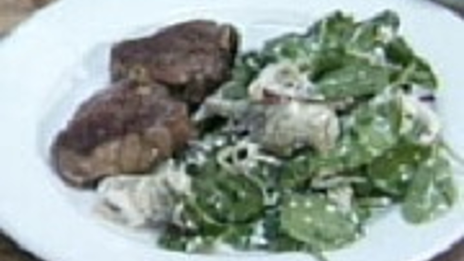 Lamb loin chops with warm salad