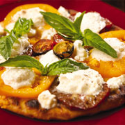 Heirloom tomato pizza