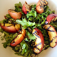 Grilled peach salad